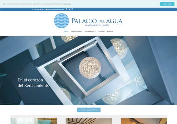 web para palaciodelagua.com